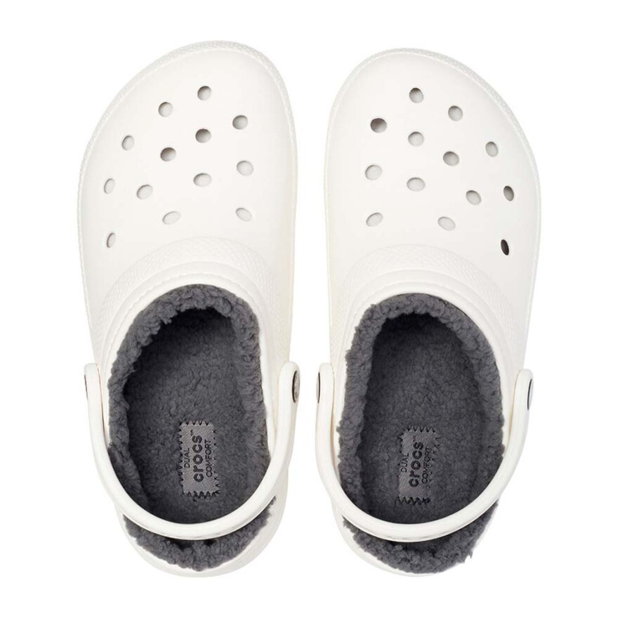 Crocs Classic Lined Clog - Unisex White/grey