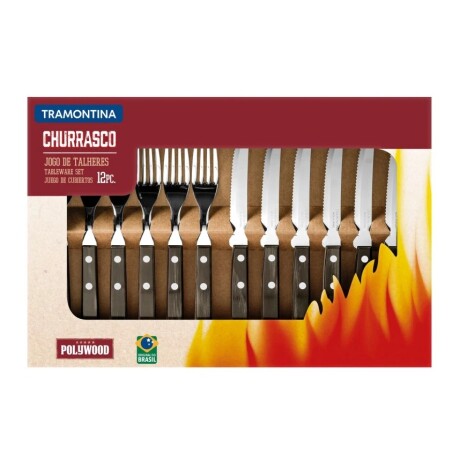 Juego Cubiertos Tramontina Polywood para Asado 12 Piezas 001