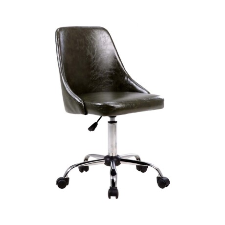 SILLA DE ESCRITORIO SIMIL-CUERO NEGRO D-1001