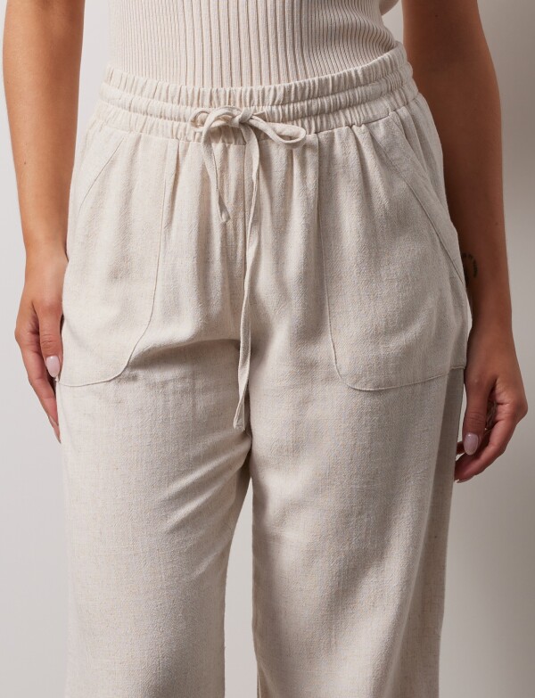 Pantalon Lino BEIGE