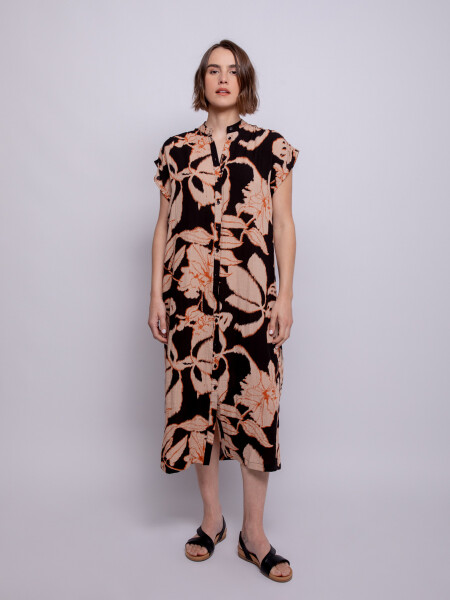 VESTIDO WALON PRINT Negro