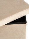 Puf AUNING 38x38 con almac terciopelo arena osc Puf AUNING 38x38 con almac terciopelo arena osc