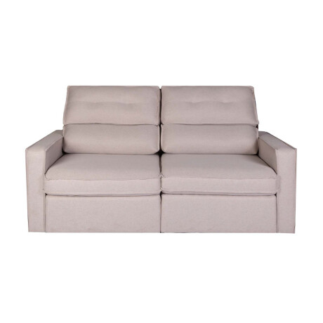 SOFA RETRACTIL 2 CUERPOS TELA NATURAL-BEIGE AMBAR BEIGE