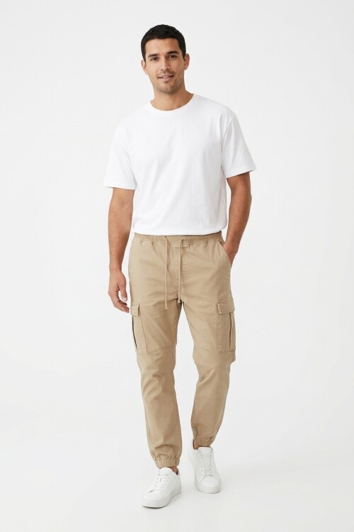 Pantalon jogger cargo KHAKI