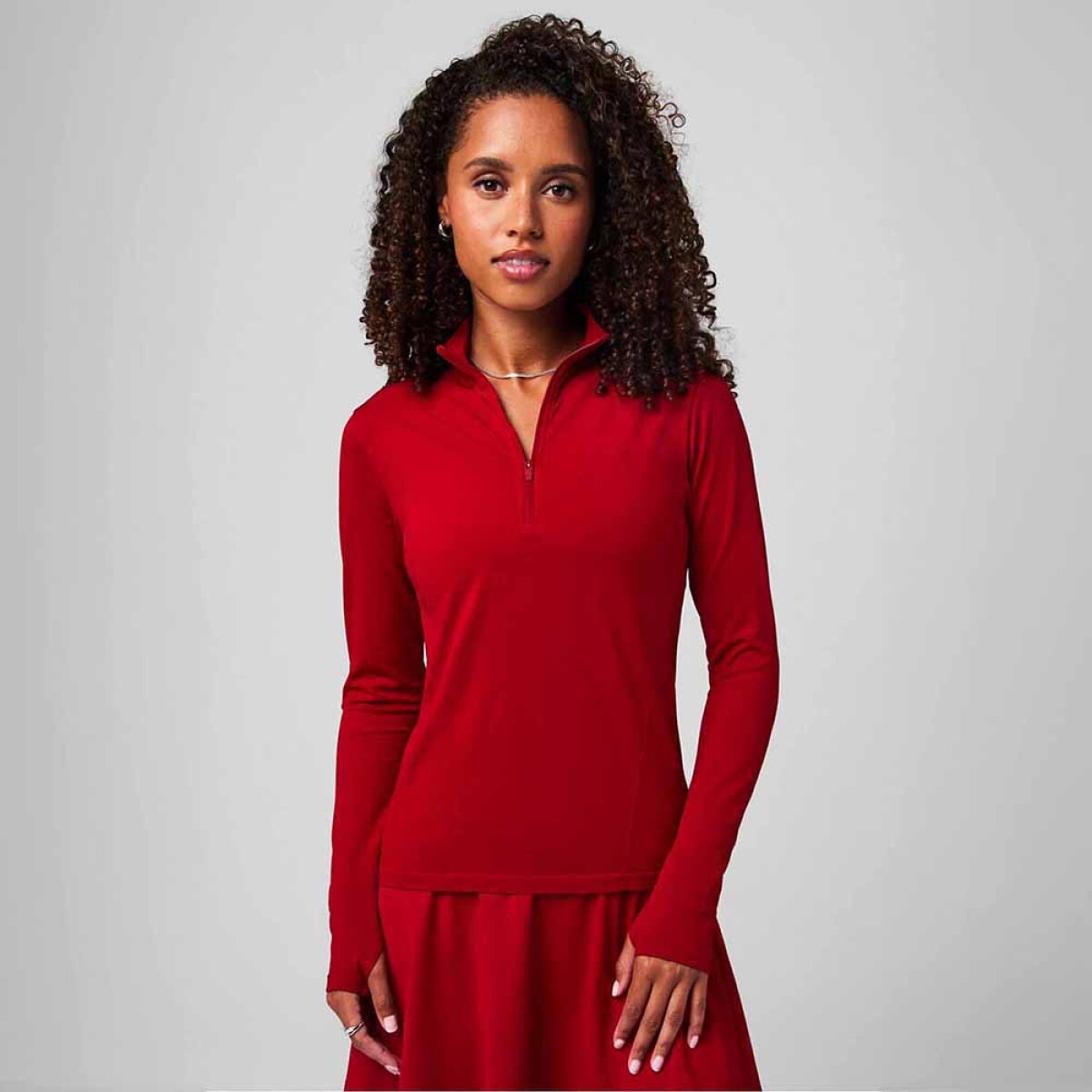 Polo Manga Larga Feather Tech+ Half-Zip Top Mujer 