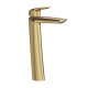 Griferia De Lavatorio Alto Linea Epuyen Fv Monocomando Sin Desague Brushed Gold