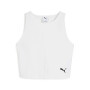 Top Puma Wardrobe Ess Ribbed Crop Top Mujer PUMA White