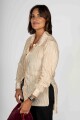Camisa Plisa Beige