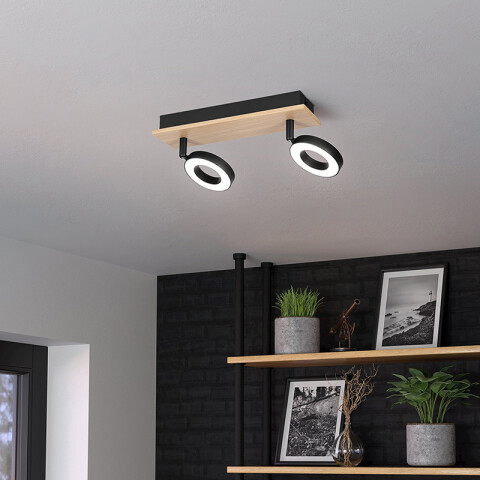 Lámpara de techo LED 2x4,2W cálida RIELVES EG3542