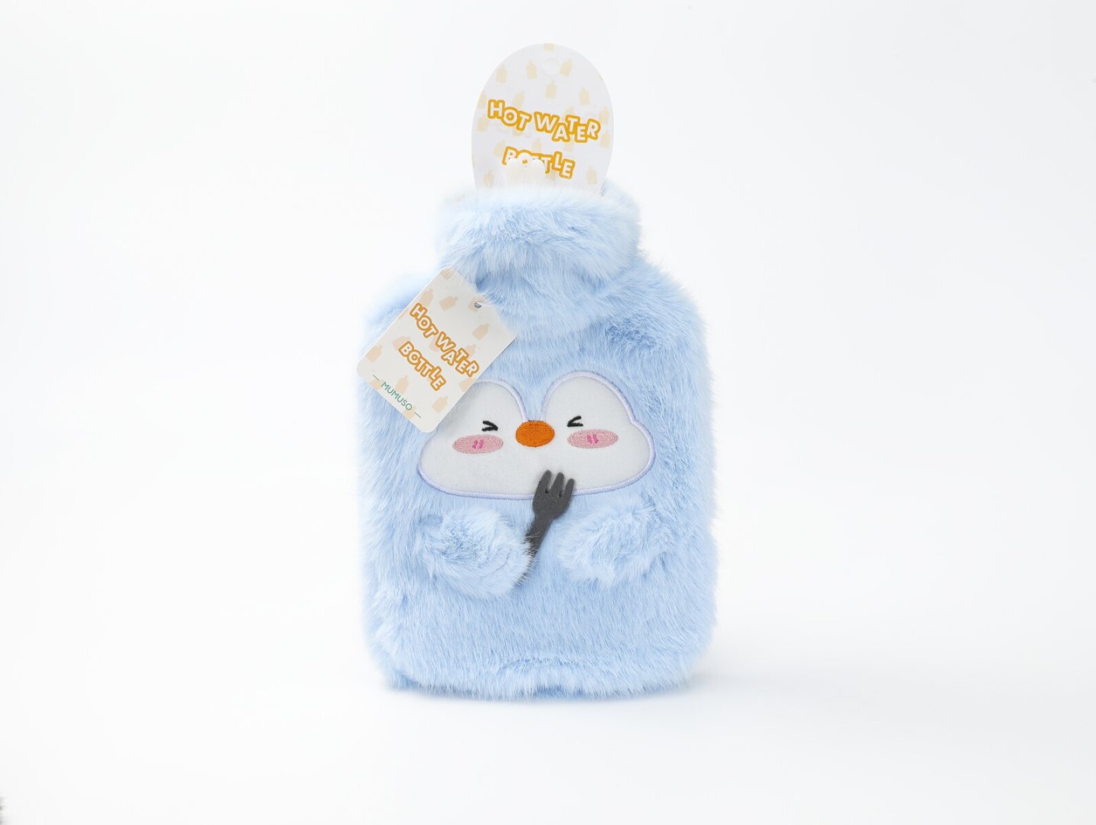 BOLSA DE AGUA CALIENTE PINGÜINO ABRAZANDO PEZ (1000 ML / AZUL) 