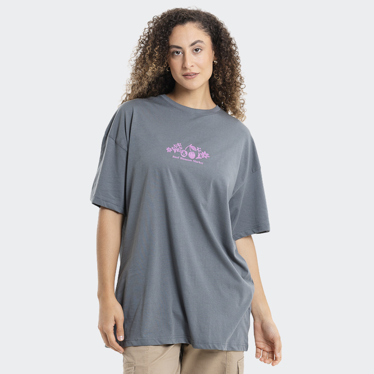 Remera Reef Printed - Gris 