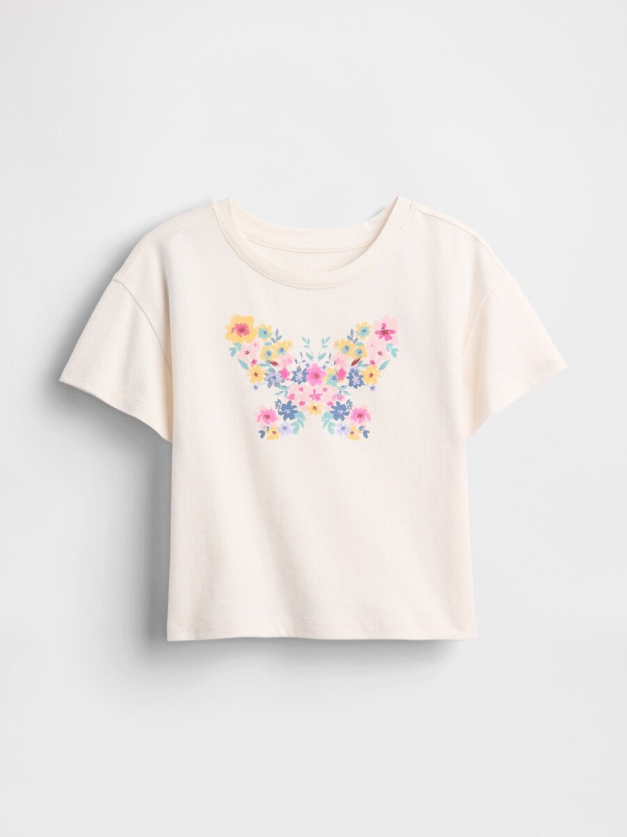 BF SS RELAXED GR T - IVORY FROST 