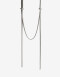 Collares Largos Metal Collar Largo De Metal - Plateado Rodio