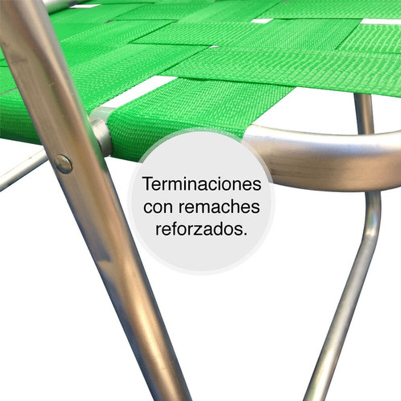 Reposera Sillón Plegable 5 Posiciones Descansar Aluminio Color Verde Reposera Sillón Plegable 5 Posiciones Descansar Aluminio Color Verde