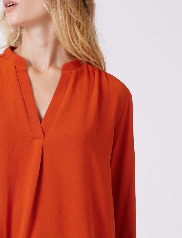 Blusa Escote V TERRACOTA