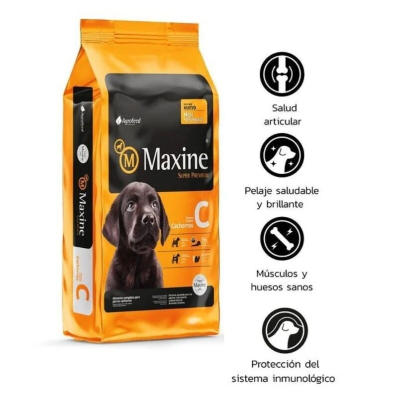 MAXINE PERROS CACHORROS 7.5 KG + PLATO COMEDERO DE REGALO