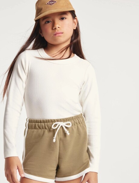 BLUSA INFANTIL MANGA LARGA BEIGE