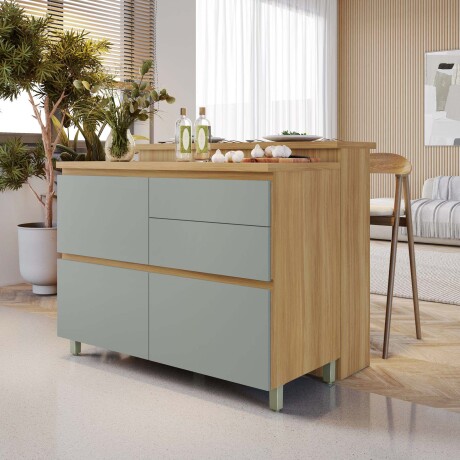 BARRA/ISLA 120 CM MDF NATURAL-BEIGE SUECIA