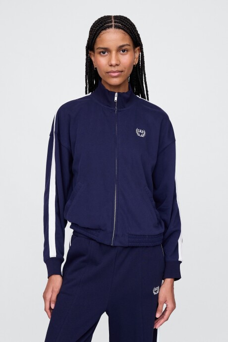 Campera Deportiva Logo Gap Sin Felpa Mujer Navy Uniform
