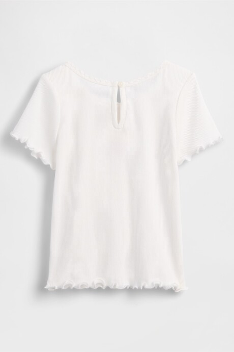 Remera Logo Gap Rib Toddler Niña New Off White