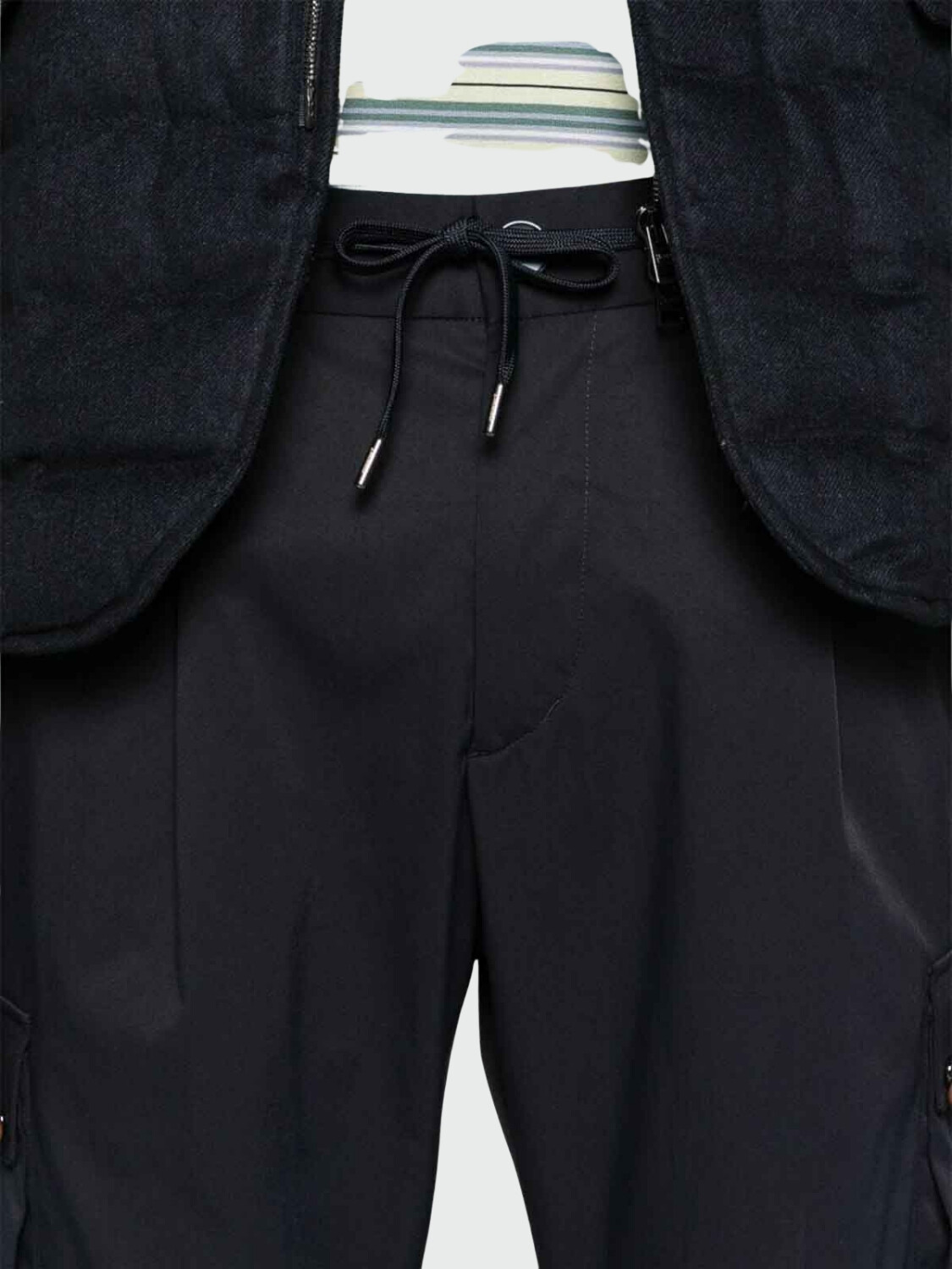 Herno - Pantalón cargo de algodón elastizado Azul