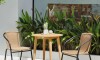 Sillas Símil Ratán con Mesa de Eucaliptus - Nassau Beige