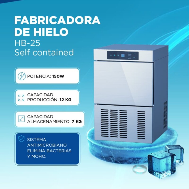 Fabricadora de Hielo Ecosilkon HB-25 12 Kg Fabricadora de Hielo Ecosilkon HB-25 12 Kg