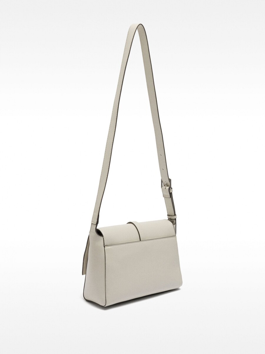 Bolso Bandolera Con Solapa Imantada crudo