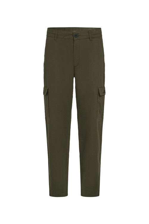 Pantalones Essentials Cargo Verde Militar