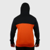Austral MEN COTTON HOODIE WITH CONTRAST- BLACK/ORANGE Negro-Naranja