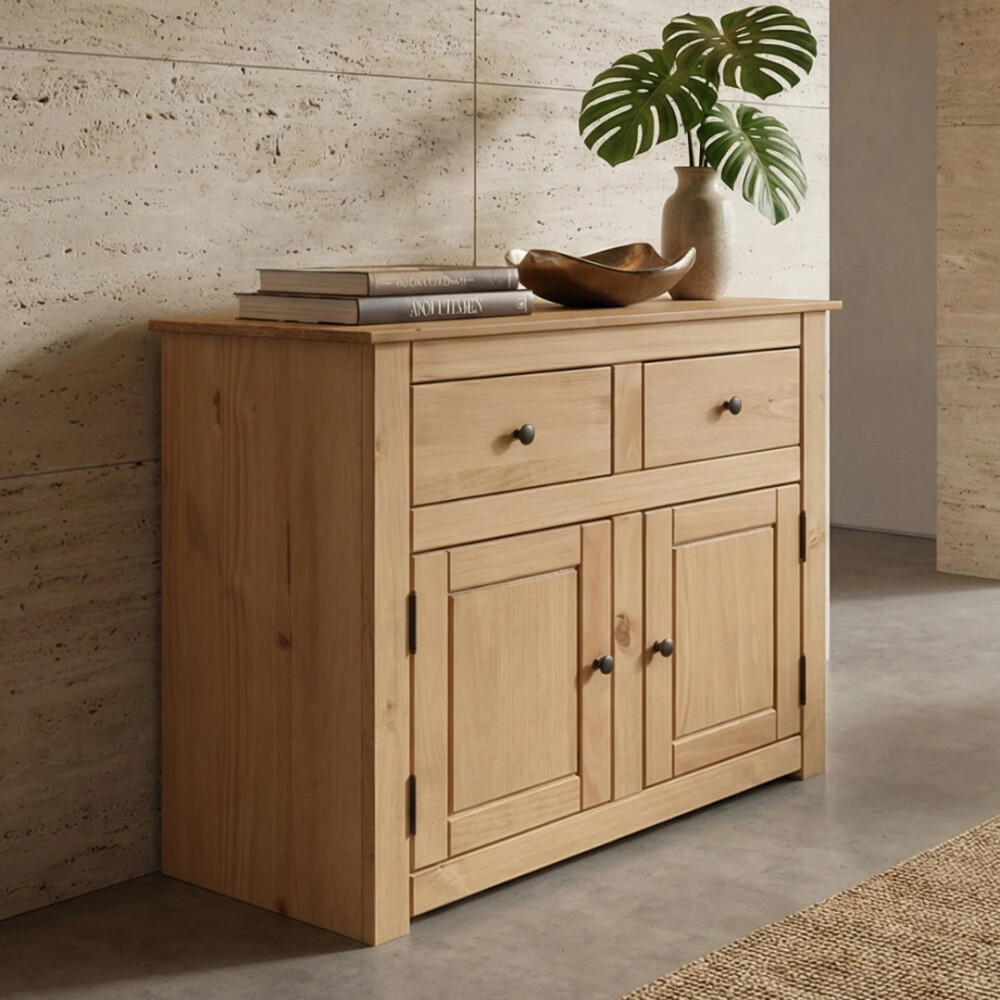 APARADOR BUFFET DE MADERA MACIZA TARUMA2 CAJONES Y 2 PUERTAS – DISEÑO CLÁSICO APARADOR BUFFET DE MADERA MACIZA TARUMA2 CAJONES Y 2 PUERTAS – DISEÑO CLÁSICO