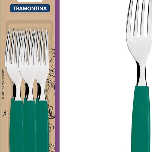 JUEGO 3 Cuchillos Tenedores Ipanema Verde -TRAMONTINA- 23362/380 JUEGO 3 Cuchillos Tenedores Ipanema Verde -TRAMONTINA- 23362/380