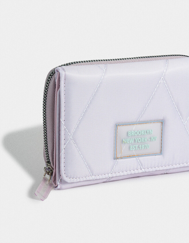 Billetera Romántico Billetera Puffy - Violeta Lila
