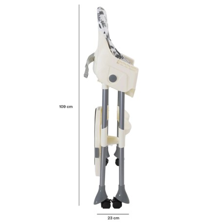 Silla de Comer para Bebes Bebesit Steps con Bandeja 2 en 1 Gris