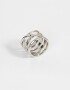 Anillos Medianos y Grandes De metal Anillo Cuatro Vueltas - Plateado