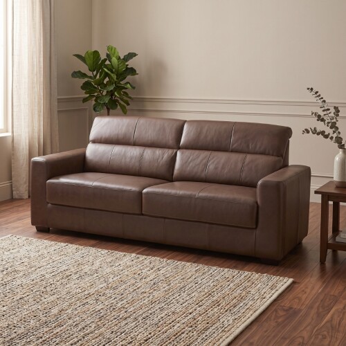 Sillón 100% Cuero - 2 Cuerpos - Sublime Caramelo