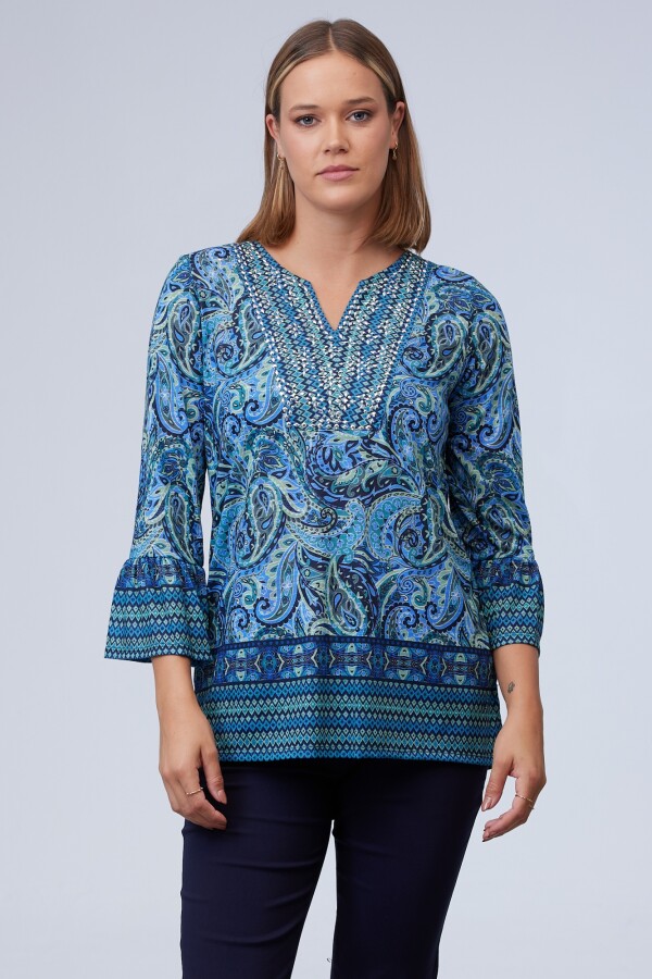 Blusa Bulgaros MULTI/VERDE