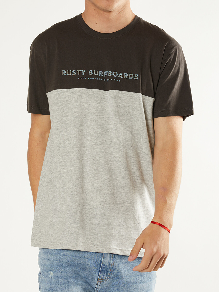 T-SHIRT VINCI RUSTY - Gris Oscuro 
