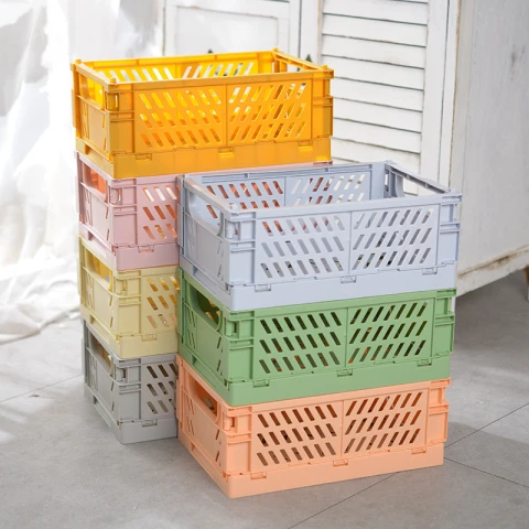 Caja de almacenamiento plegable azul
