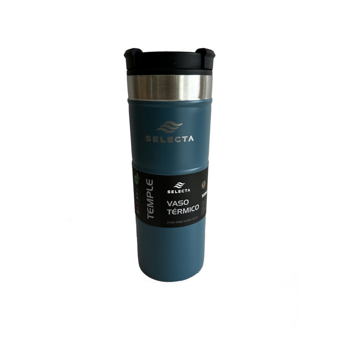 MUG TERMICO DOBLE PARED 500ML PETROLEO 