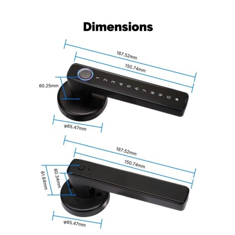 Cerradura Moes BDL-SNM10 Bt Huella Tarjeta Llave T 001