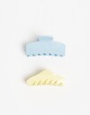 Broches Sets Acrilico Set De 2 Broches Maxi. - Combinacion Bicolor