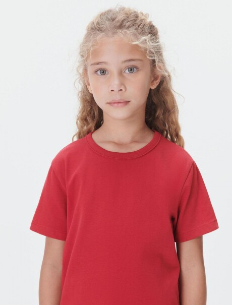 CAMISETA BÁSICA UNISSEX REGULAR ROJO