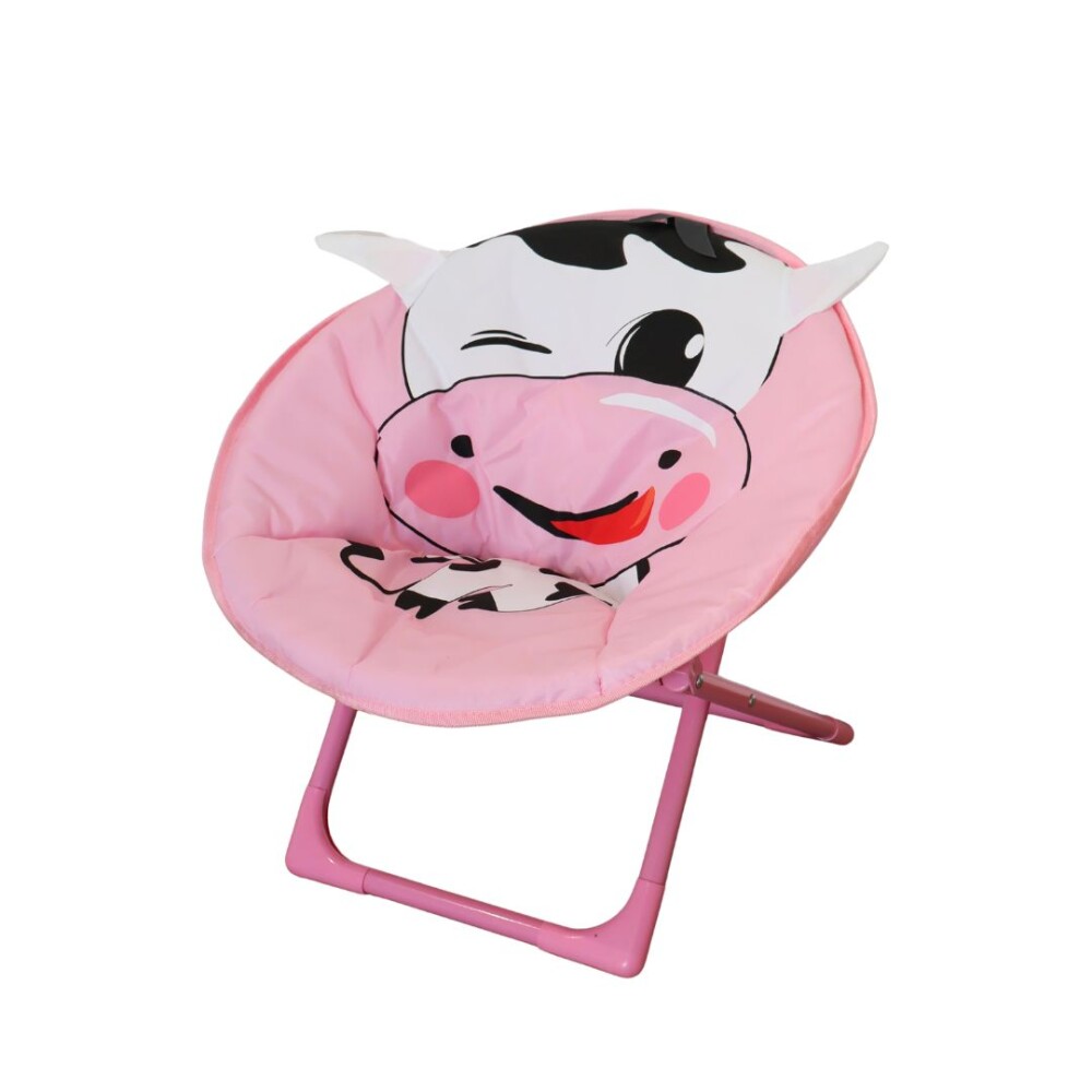 Silla Honguito Infantil Plegable de Metal Vaca