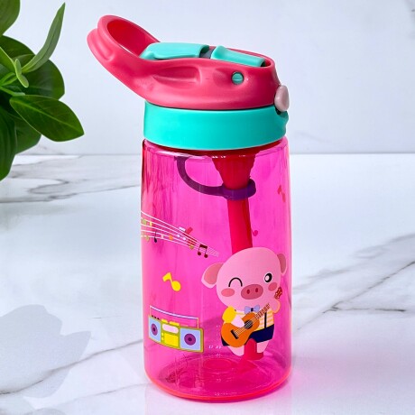 Botella Plástica Infantil Clip Con Sorbito 470ML Botella Plástica Infantil Clip Con Sorbito 470ML