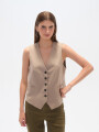 Chaleco Elira Taupe Claro