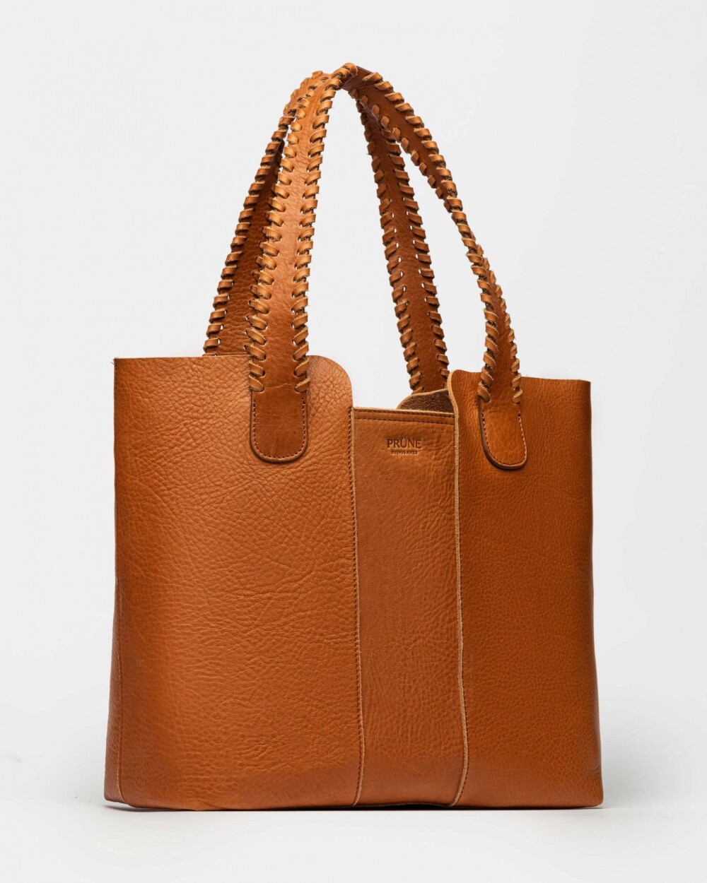 Shopper The Braided En Cuero Vegetal Marron