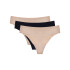 UA PURE STRETCH NO SHOW THONG-SOLID 3PK-PNK WHT-111