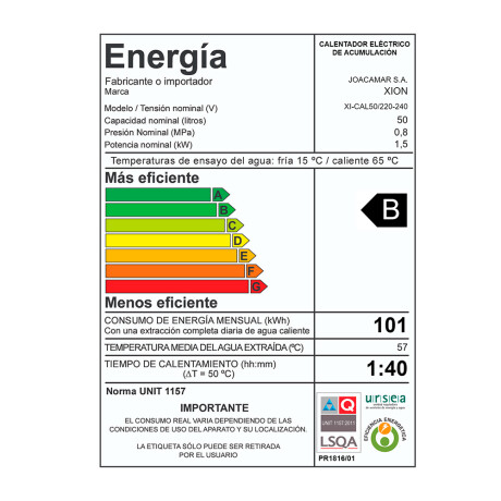 termotanque calefón 50lts COLOR UNICO