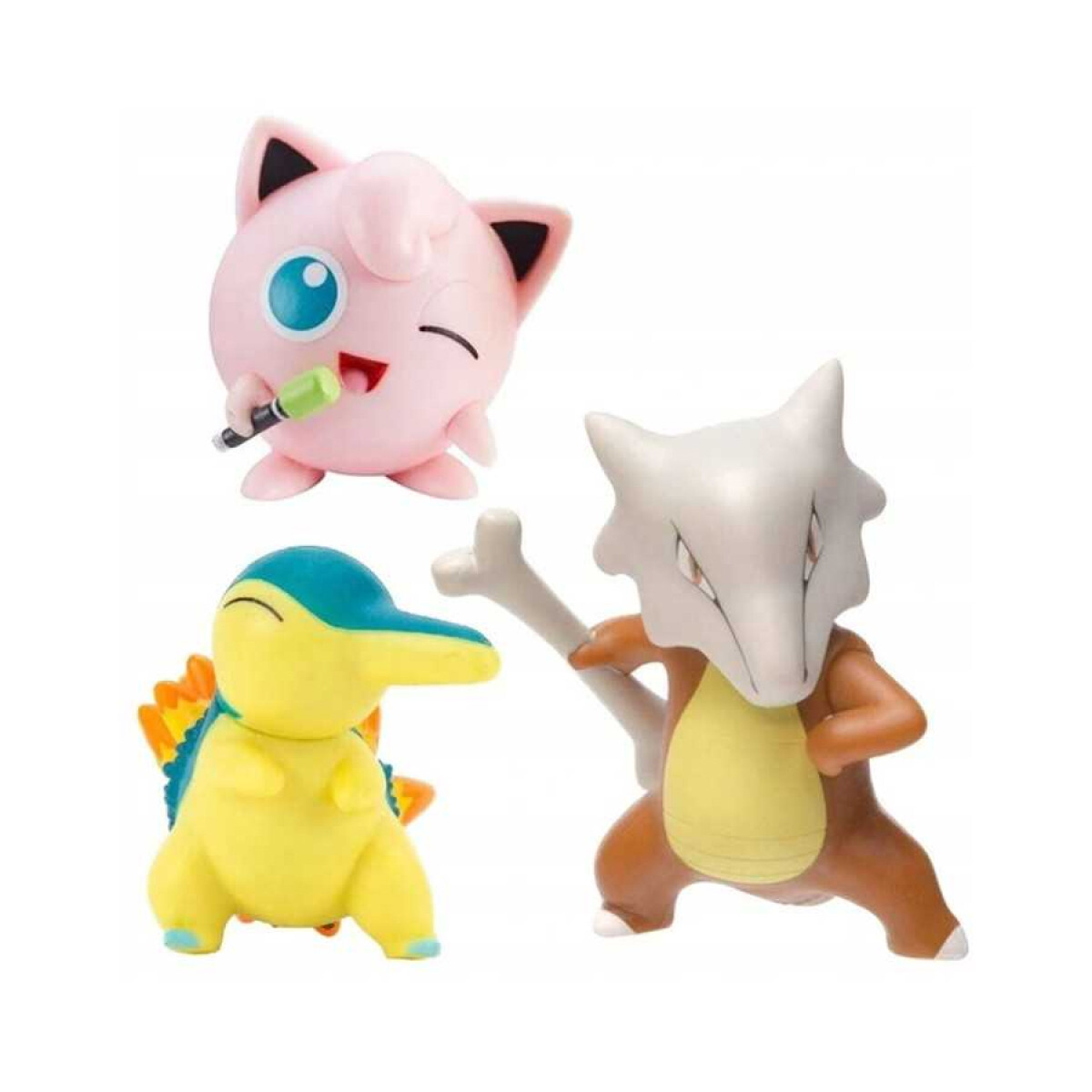 Battle set Pokémon Figuras de Acción Cyndaquil+Jigglypuff+Marowak 